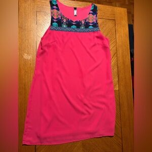 Wish pink Dress with Geometric Neckline size large